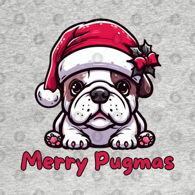 Merry Pugmas Funny Christmas Pug Dog Pet Puppy Xmas Secret  Santa by Japanese Fever